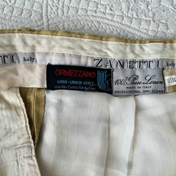 100% Linen Made in Italy Trousers - Picture 12 of 15